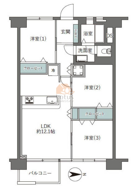 東陽町住宅1013間取図