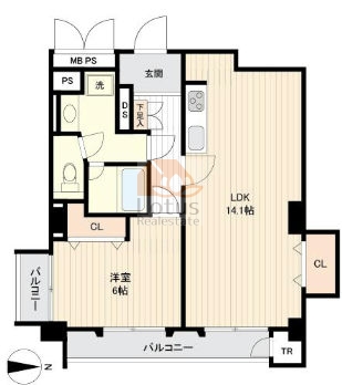 上北沢ハイネスコーポ8階間取図