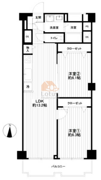 マンションニュー田端708間取図