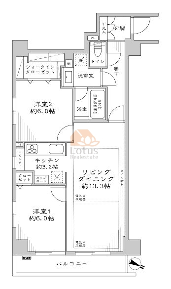 日本橋三越前アムフラット壱番館601間取図