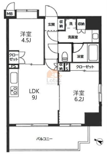 ラシャルール北小岩6階間取図