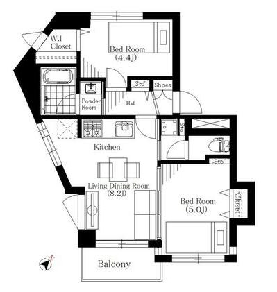 成城オリンピックマンション402間取図