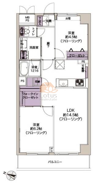 アヴェニュー池尻302間取図