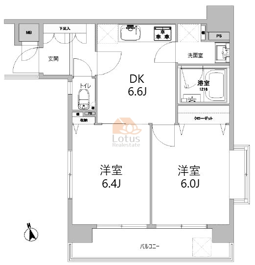 モリス御徒町504間取図