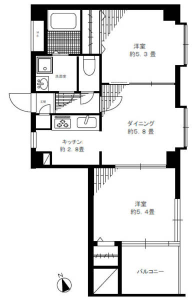 ウィン戸越402間取図