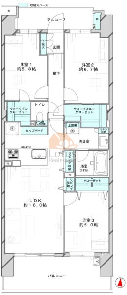 東京フロンティアシティ1509間取図