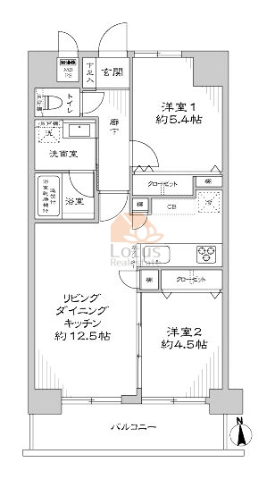 ライオンズマンション両国第7503間取図