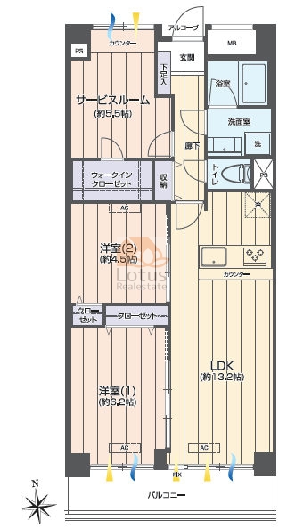 ライオンズマンション南砂町907間取図