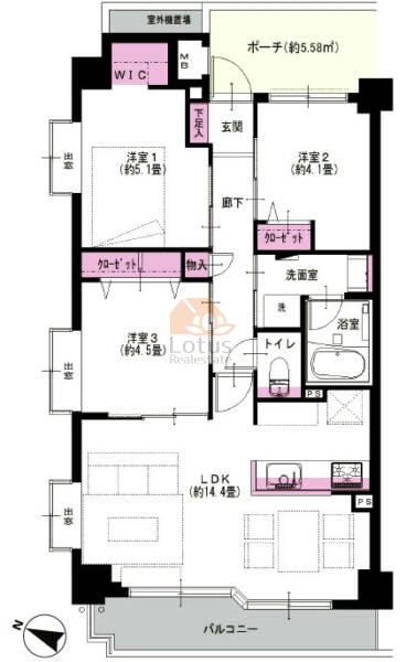 ナイスアーバン亀有さくら通り201間取図