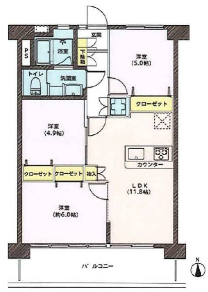 南砂四丁目住宅1417間取図