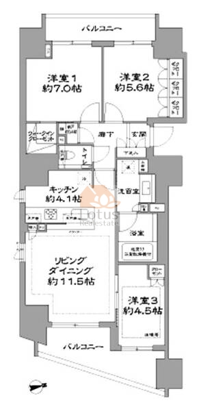 グランスイート白金高輪804間取図