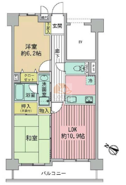 ライオンズプラザ竹の塚602間取図