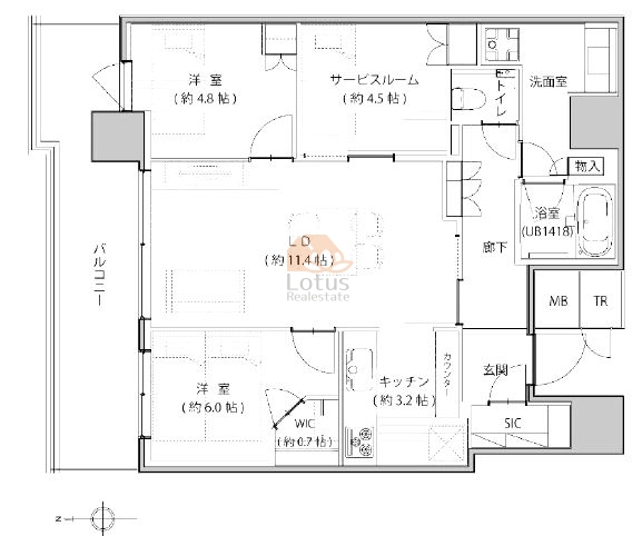 パークタワー晴海813間取図