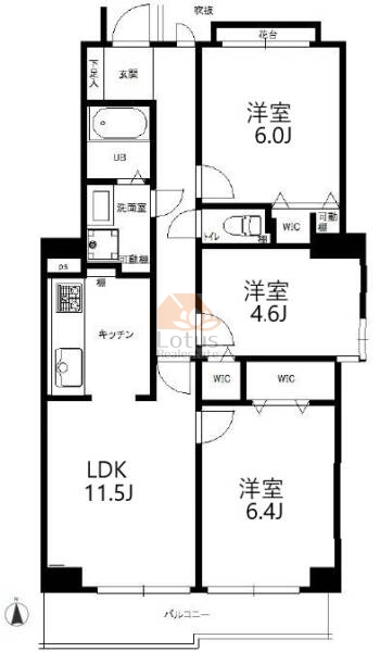 亀戸天神リリエンハイム4階間取図