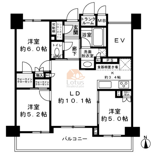 プレシス瑞江604間取図