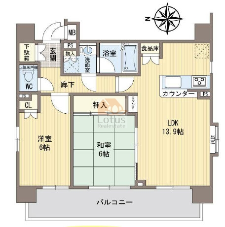 ジェイパレス浅草今戸203間取図