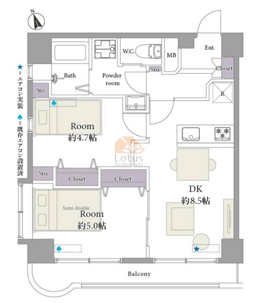 セブンスターマンション第3大森603間取図