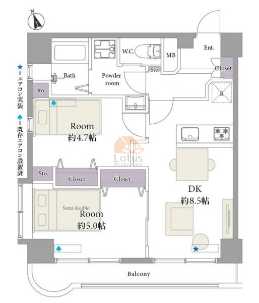 セブンスターマンション第３大森603間取図