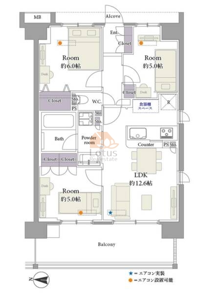 ラヴィアンコート墨田業平304間取図