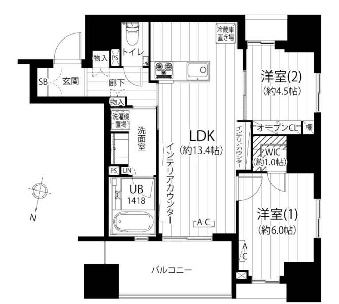 ジオ新宿若松町1010間取図