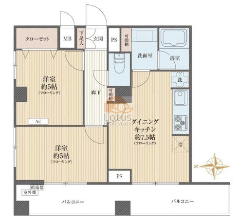 中銀八丁堀マンシオン8階間取図