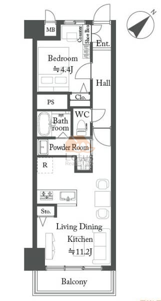 新大橋永谷マンション514間取図