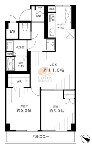 富士ハイツ402間取図