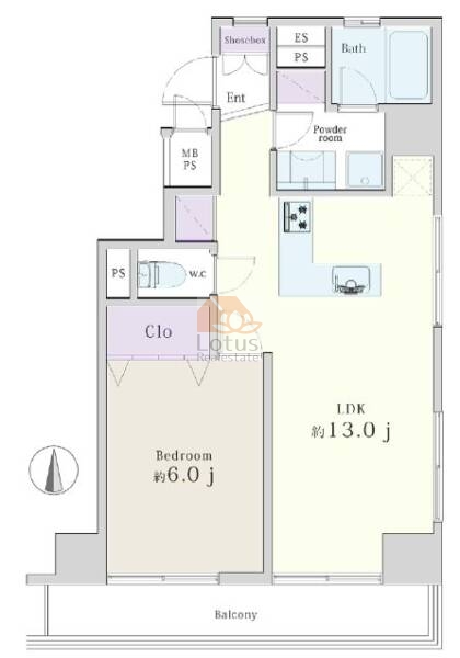 朝日目白台マンション901間取図