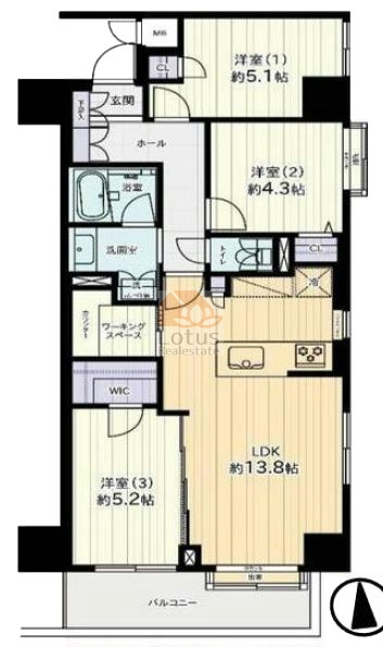 ダイアパレス田端206間取図