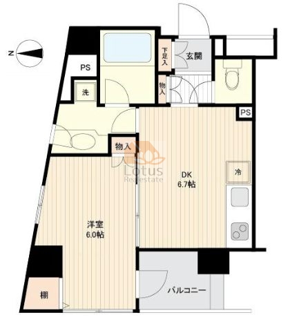 デュオスカーラ浅草国際通り1101間取図