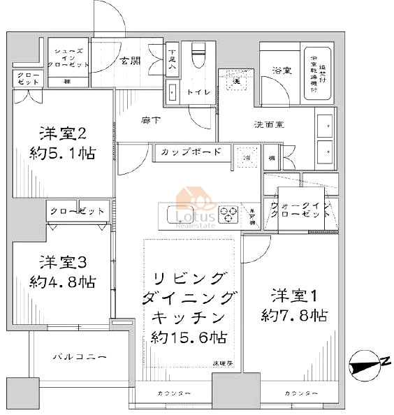 高輪ザレジデンス1702間取図