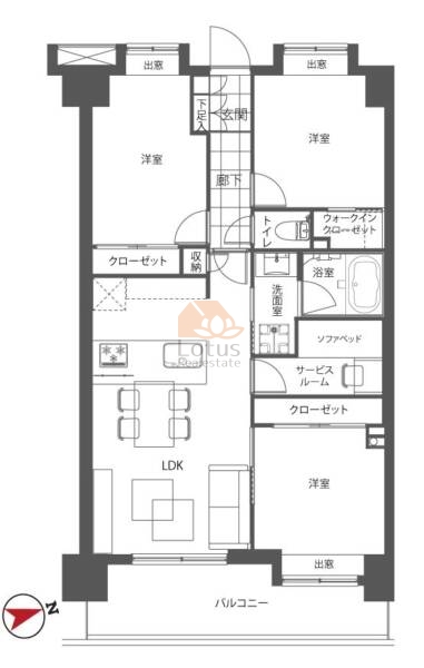 アドリーム落合604間取図