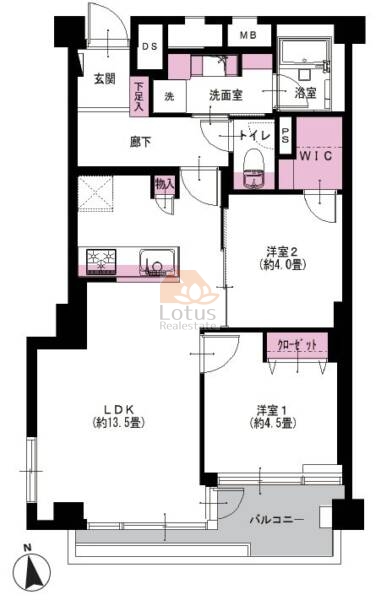 中銀下北沢マンシオン102間取図