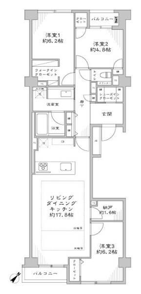 パークハイム千石104間取図