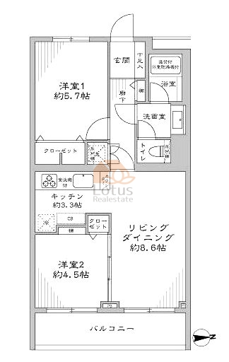 ドミール千駄木305間取図