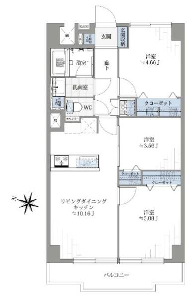 ゾンネンハイム北砂533間取図