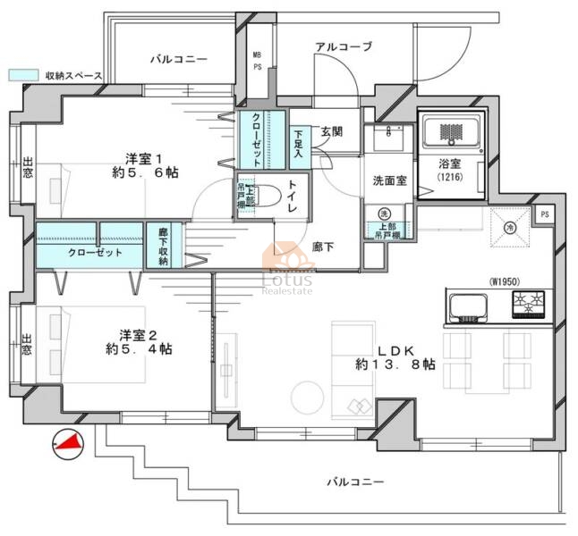 ライオンズガーデン尾山台211間取図