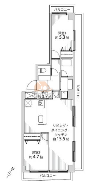 ｇｓハイム小石川406間取図