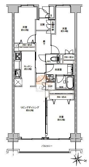 東大島ファミールハイツ510間取図