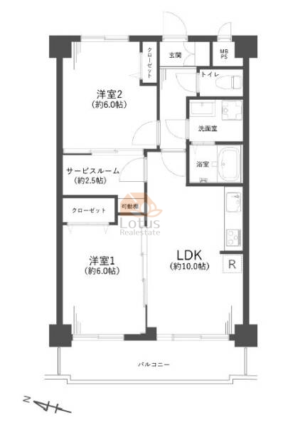 ライオンズマンション金町水元公園502間取図