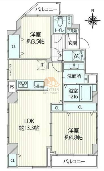 ストークハイム緑町201間取図