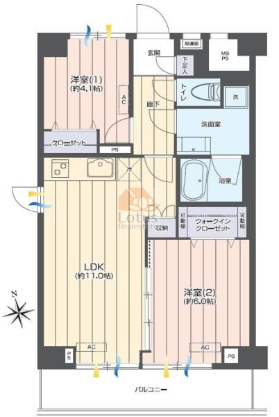ニューハイツ芝公園205間取図