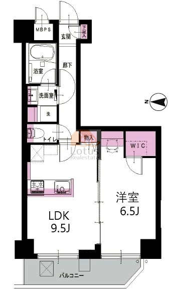 白金グランドハイツ509間取図