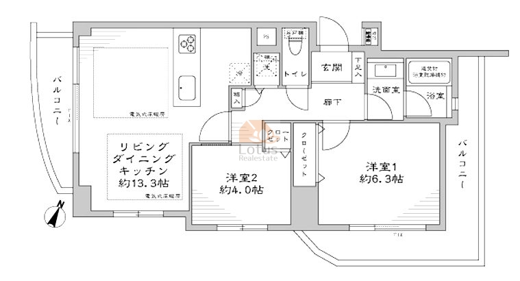 朝日サテライト目黒台803間取図