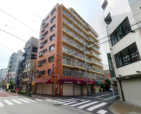 リーフハイツ日暮里外観２｜リーフハイツ日暮里は昭和58年築、9階建てのマンションです。