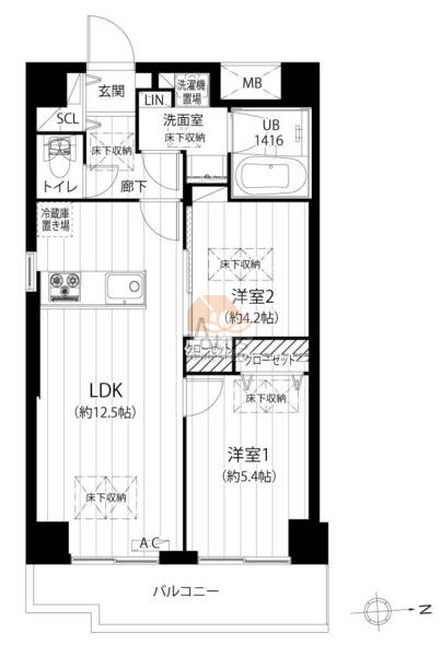 ルネス高田馬場305間取図