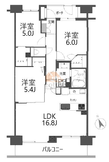 ヴェールガーデン富士見台708間取図