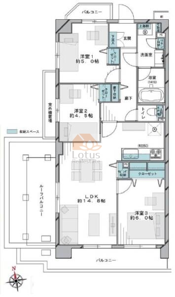 シェグラン南葛西ハイライズ701間取図