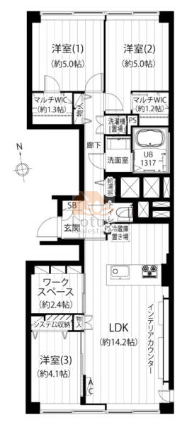 湯島ハイタウン1106間取図