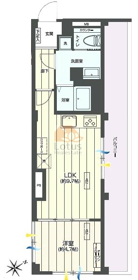 東中野第２コーポ706間取図